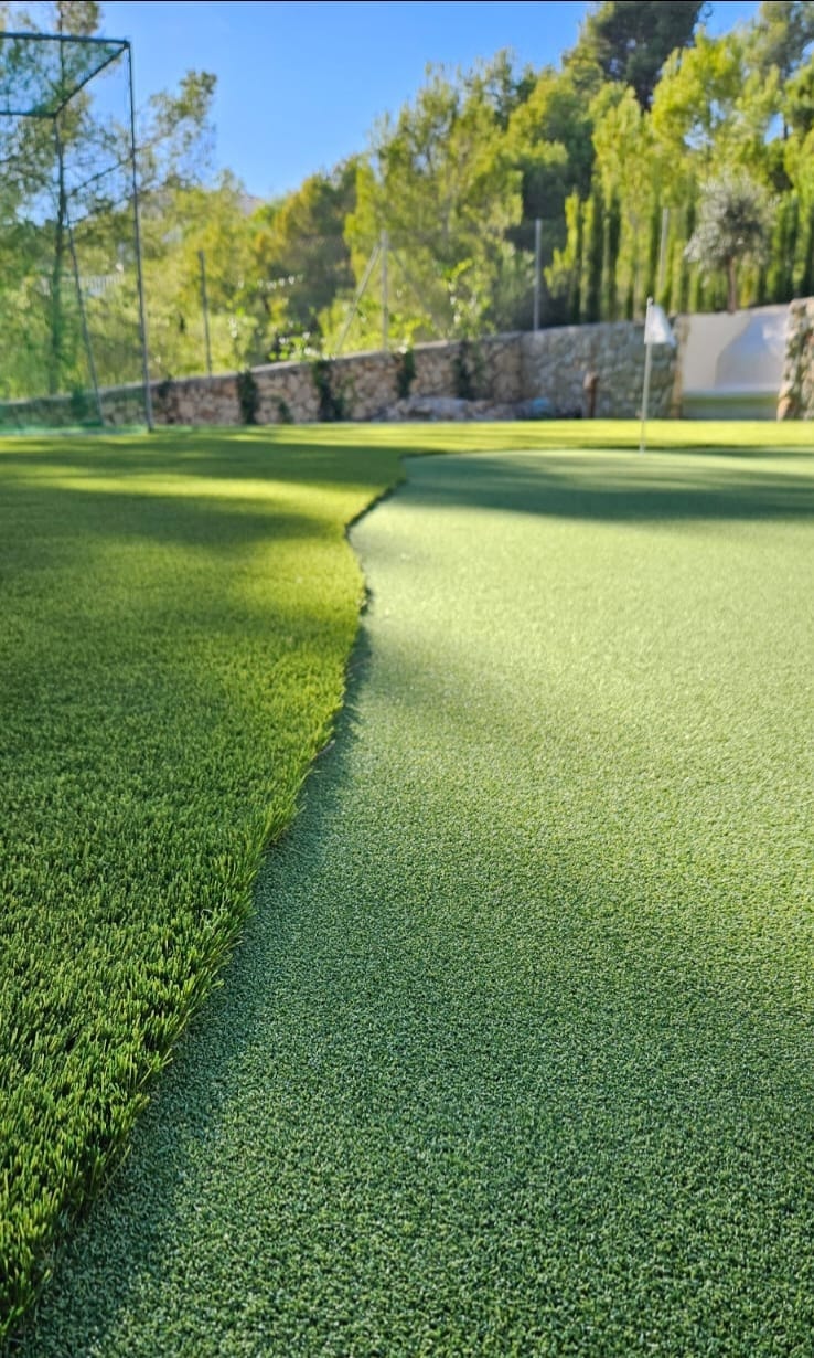 Luxury mini golf course with cypress trees Spain