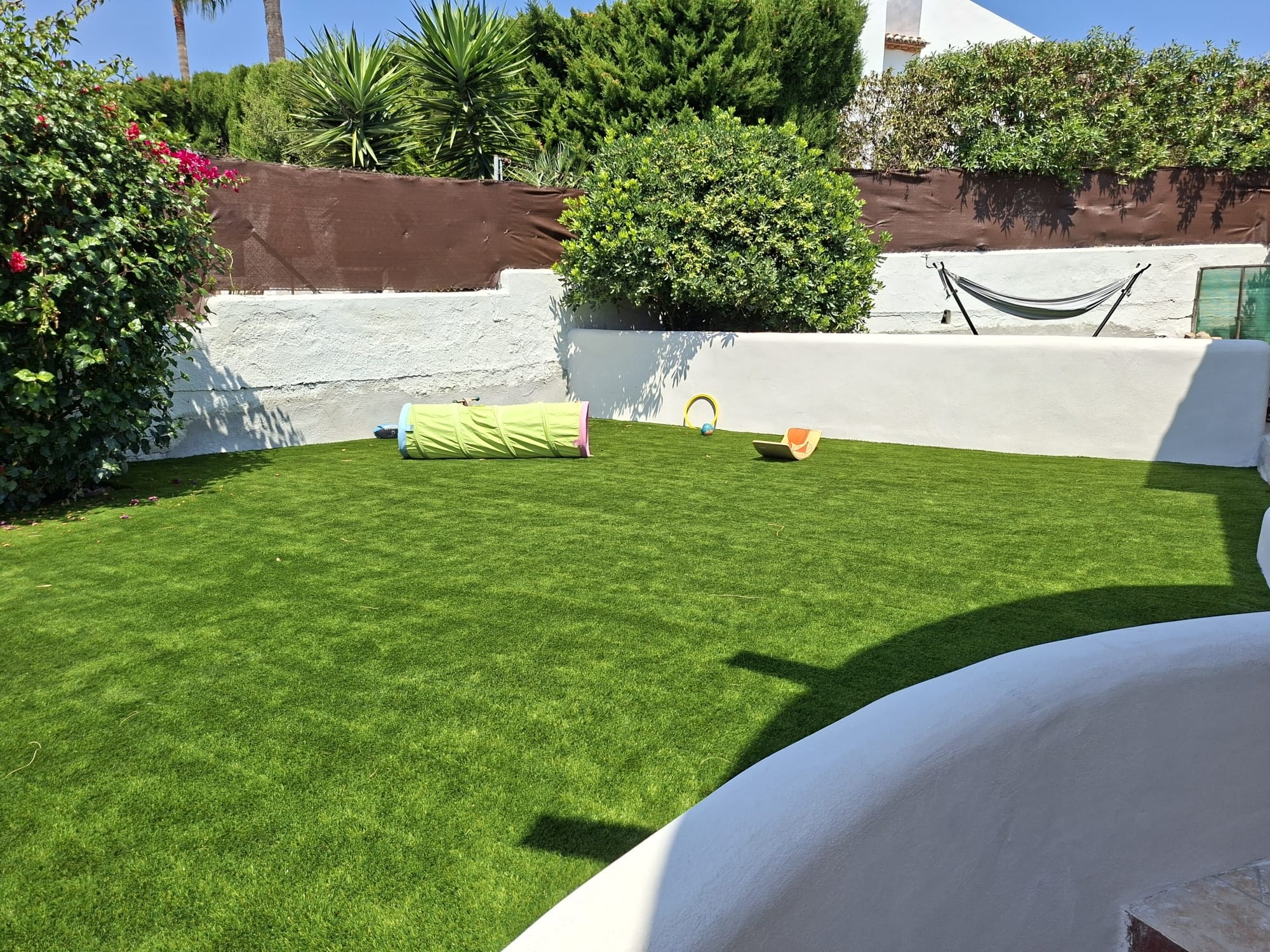 Premium artificial grass garden transformation Costa Blanca