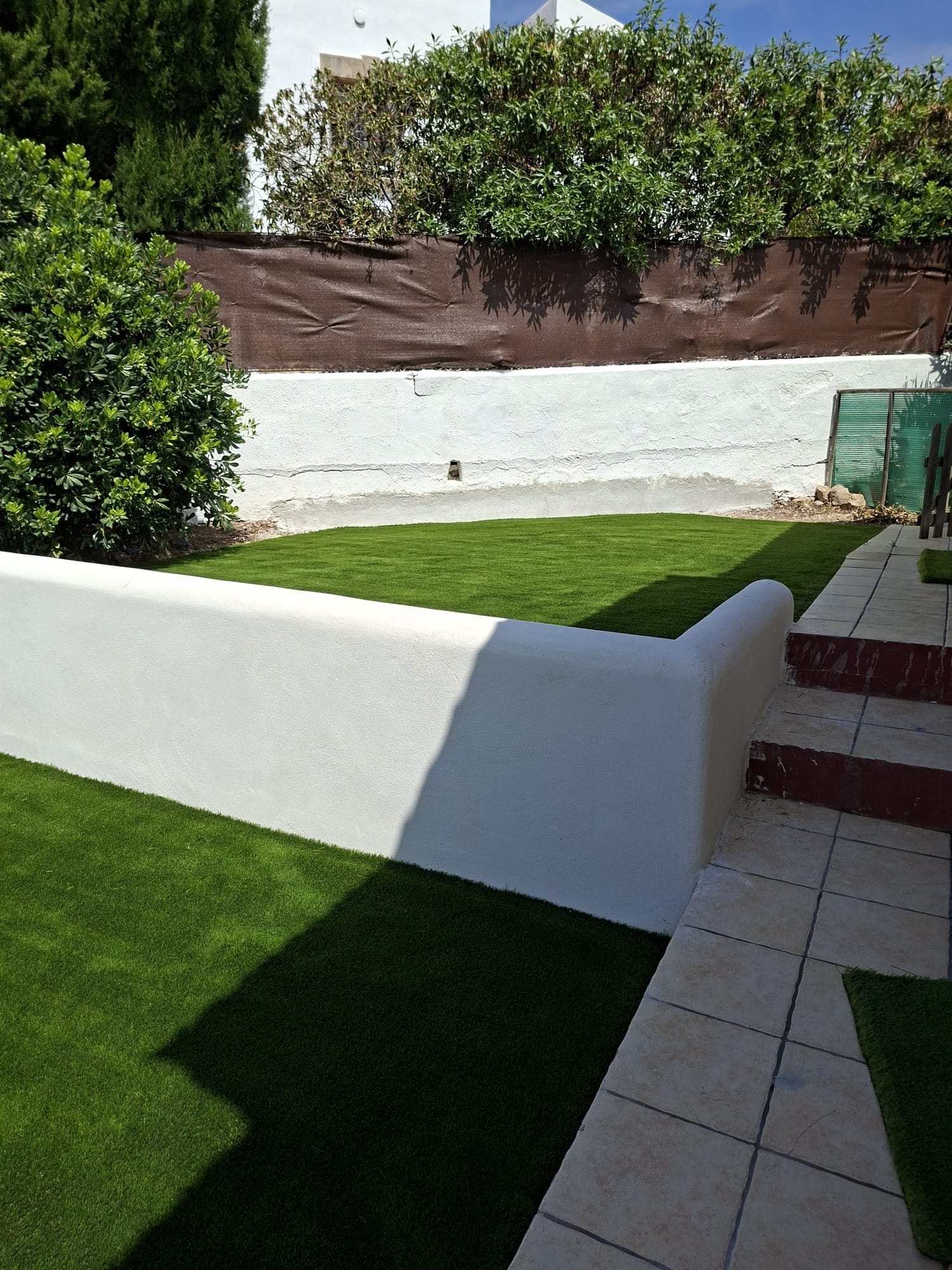 Villa garden with premium artificial grass Costa Blanca Spain