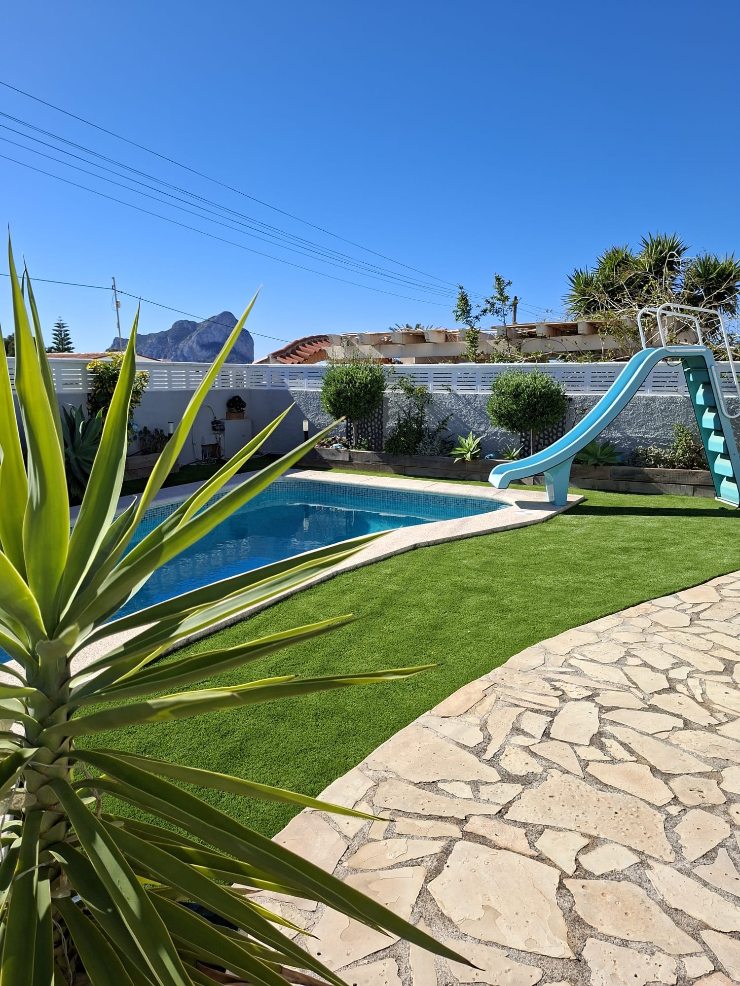 Pool terrace artificial grass installation Costa Blanca